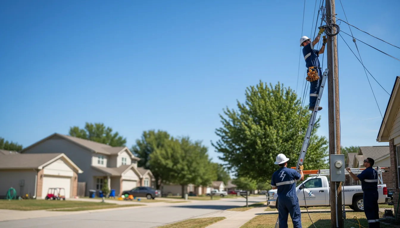 Residential electrician providing installation services in Bromide, OK
